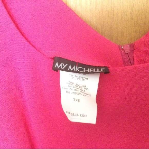 My Michelle Fuchsia Sleeveless Dress - Picture 3 of 3